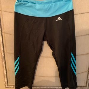 Adidas Climalite Cropped Capri Athletic Leggings L